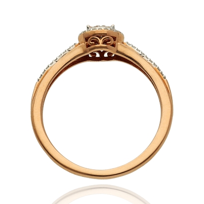 Rosé arany gyűrű 55-ös méret (CR8086P15-55)