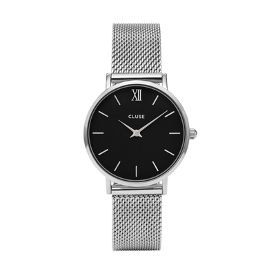 Cluse Minuit Mesh Silver Black női óra (CW0101203005)