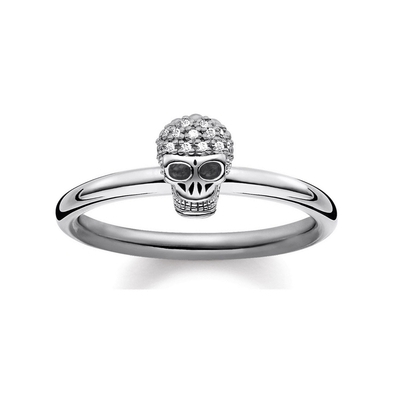 Thomas Sabo gyémánt koponya gyűrű 48-as méret (DTR0030-356-21-48)