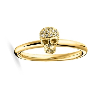 Thomas Sabo gyémánt koponya gyűrű 48-as méret (DTR0030-924-39-48)