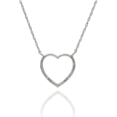 Fehér arany szív nyakék (JP5621W)
