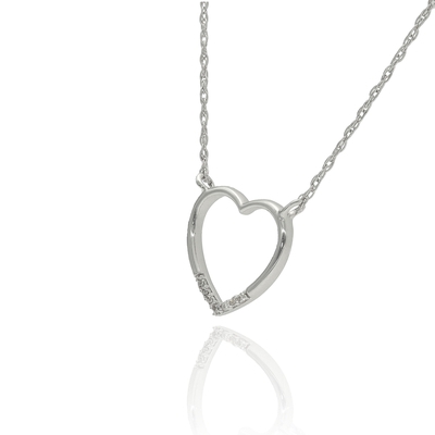 Fehér arany szív nyakék (JP5621W)