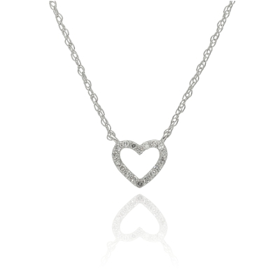 Fehér arany szív nyakék (JP6146W)