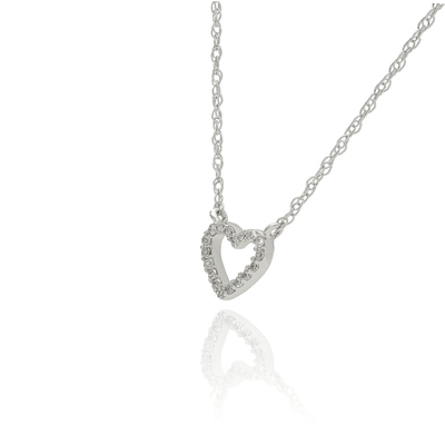 Fehér arany szív nyakék (JP6146W)