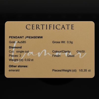 Fehér arany medál (JP6345EMW)