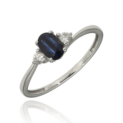 Fehér arany gyűrű 53-as méret (JR12104SAPW13-53)