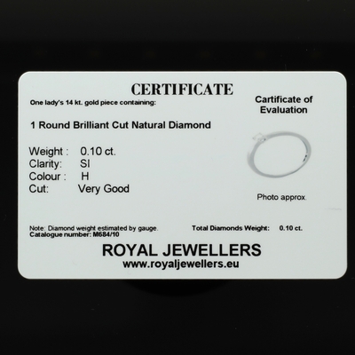 Fehér arany gyűrű 52-es méret (M684/10-52)