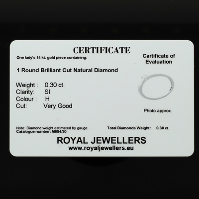 Fehér arany gyűrű 54-es méret (M684/30-54)