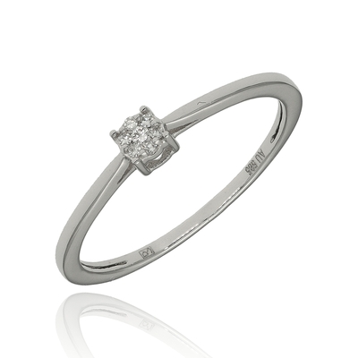 Fehér arany gyűrű 53-as méret (MR18800W12-53)