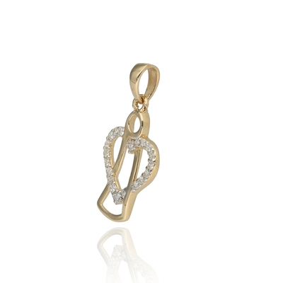 Arany szív medál (OA-K852-YW_KT)