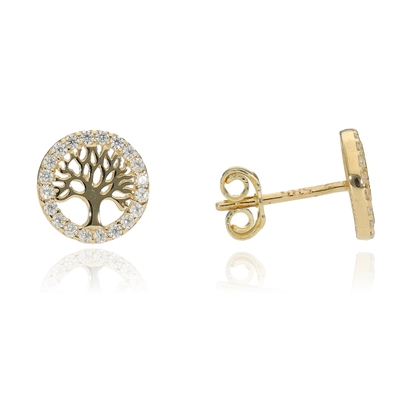 Arany Életfa fülbevaló (ÖZ-E-346_KT)