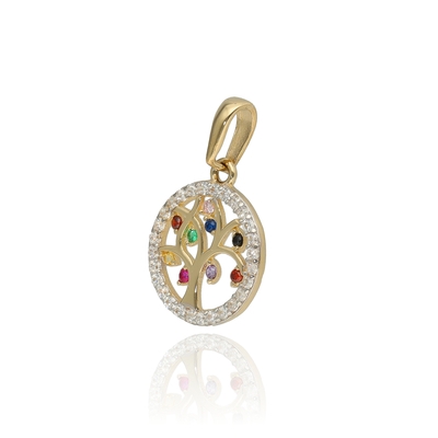 Arany Életfa medál (ÖZ-P-1450-YW-CZ_KT)
