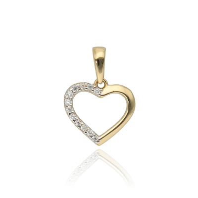 Arany szív medál (ÖZ-P-929-YW_KT)
