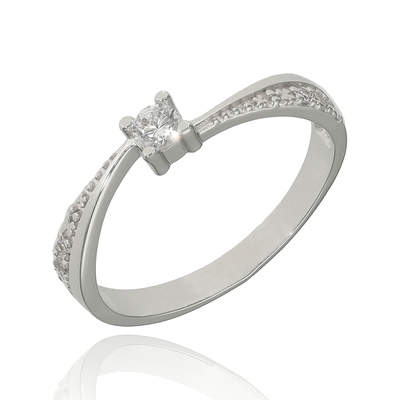 Fehér arany gyűrű 50-es méret (P2049F-50)