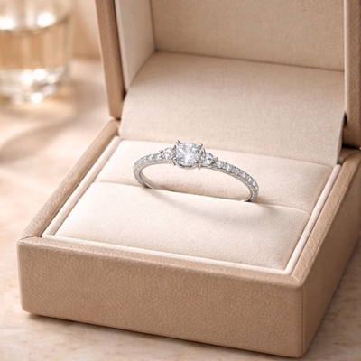 Fehér arany gyűrű 64-es méret (P2119F-64)