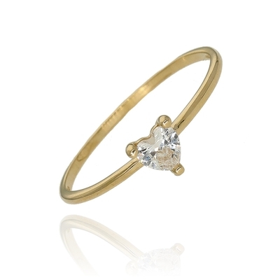 Arany szív gyűrű 49-es méret (P2147S-49)