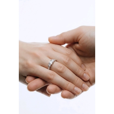 Fehér arany gyűrű 55-ös méret (P2163F-55)