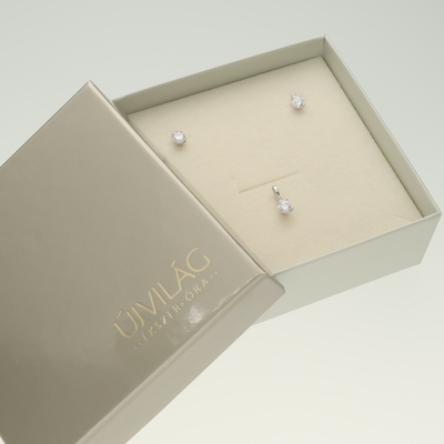 Fehér arany fülbevaló (P2196FF)