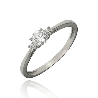 Fehér arany gyűrű 57-es méret (P2236F-57_KT)