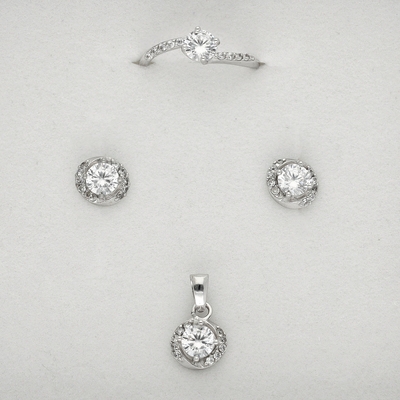 Fehér arany gyűrű 55-ös méret (P2267F-55)