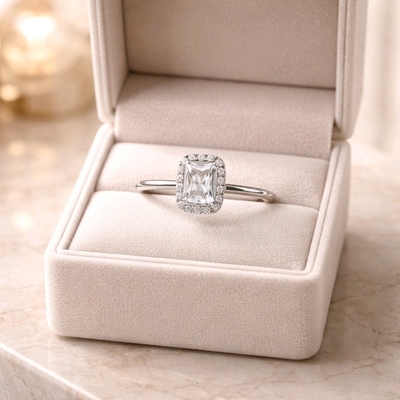 Fehér arany gyűrű 57-es méret (P2416F-57)