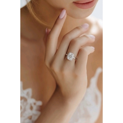 Fehér arany gyűrű 57-es méret (P2416F-57)