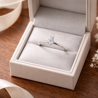 Fehér arany gyűrű 53-as méret (P2421F-53)