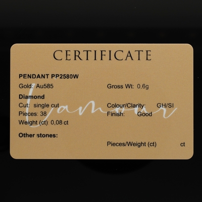 Fehér arany medál (PP2580W)