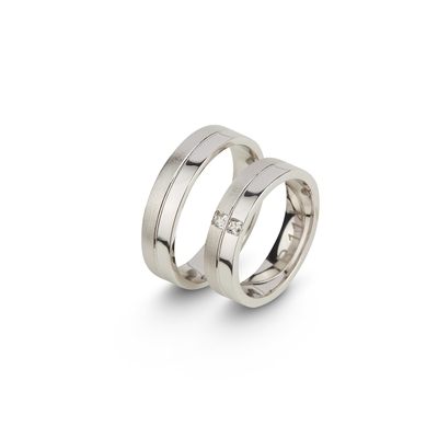 Fehér arany női karikagyűrű 54-es méret (R114/N/54)