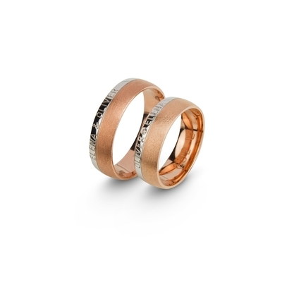 Rosé arany női karikagyűrű 54-es méret (R369/N/54)