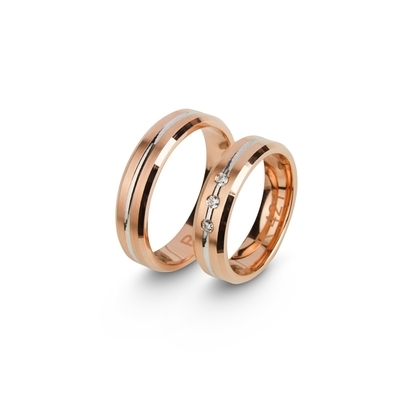 Rosé arany női karikagyűrű 54-es méret (R421/N/54)