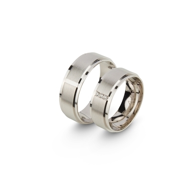 Fehér arany női karikagyűrű 54-es méret (R443/N/54)