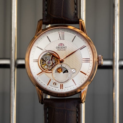 Orient Sun & Moon Open Heart férfi óra (RAAS0009S10B)