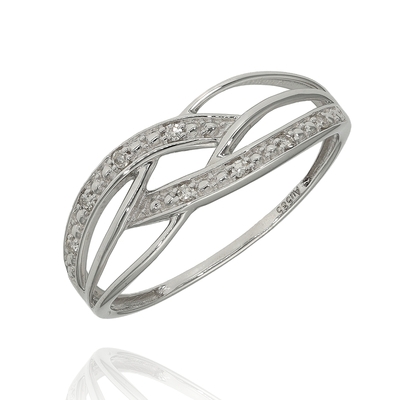 Fehér arany gyűrű 54-es méret (RR46750W14-54)