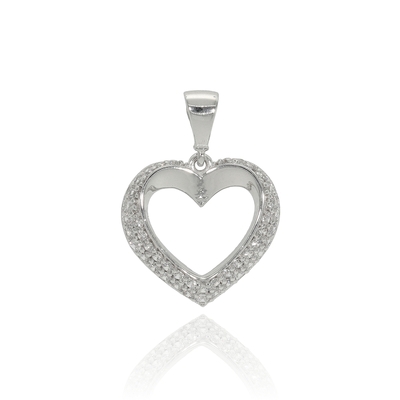 Fehér arany szív medál (UZ-PP1352-02_KT)