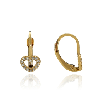 Arany szív fülbevaló (X10-X10ZE0204)