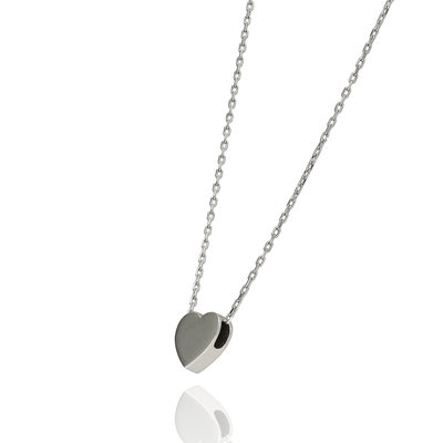 Fehér arany szív nyaklánc 45 cm (X4FOR6N5971-II-W)