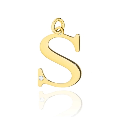 Arany "S" betű medál (Z069-Z-585-B0.005-S)