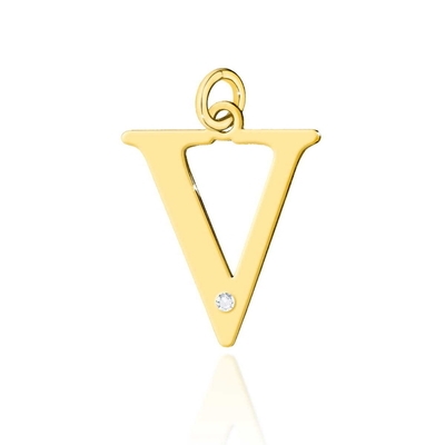 Arany "V" betű medál (Z069-Z-585-B0.005-V)