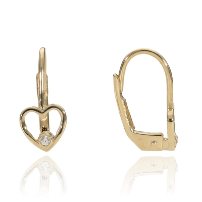 Arany szív fülbevaló (ZS-KÜP-24_KT)