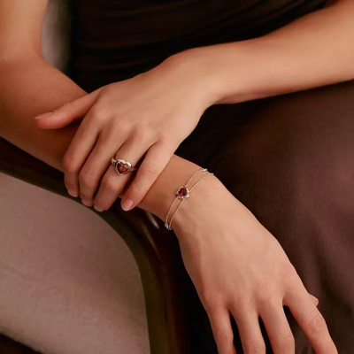 Thomas Sabo szív karkötő 19 cm (A2222-051-10-L19)