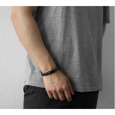 AZE Iron Three String Brown-Black karkötő 21 cm (AZ-BL002-C-210)