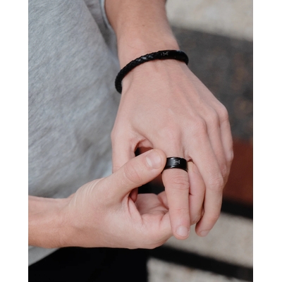 AZE Iron Single String Black On Black karkötő 21 cm (AZ-BL004-C-210)