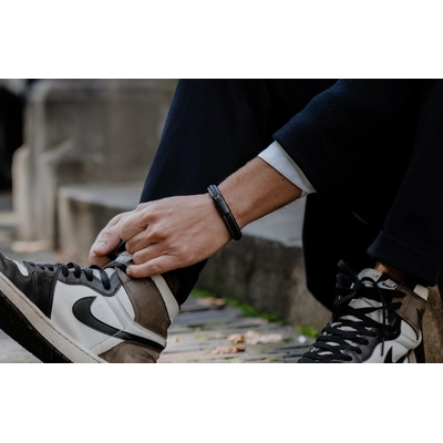 AZE Retro Wave Black-on Black karkötő 22,5 cm (AZ-BL015-C-225)