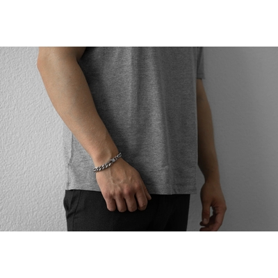 AZE Gourmette Full Flat Inox karkötő 21 cm (AZ-BM001-A-210)