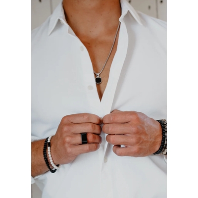 AZE Rolo Onyx Rocks nyaklánc 60 cm (AZ-NL010-A-060)