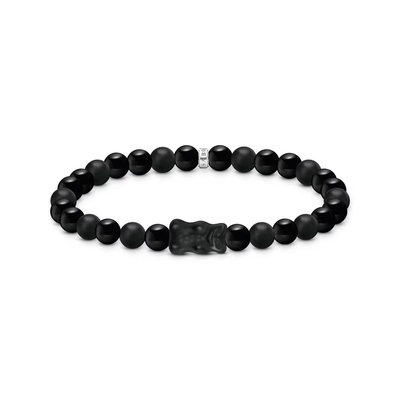 Thomas Sabo x Haribo fekete gumimaci obsidián karkötő 19 cm (A2204-017-11-L19)
