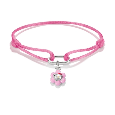 Thomas Sabo Hello Kitty virág charm Textil karkötővel (A2243-M07-9-L24)