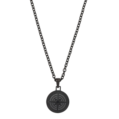 AZE Boussole Noir nyaklánc 80 cm (AZ-NL005-B-080)