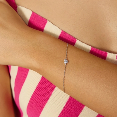 Ania Haie ezüst szív karkötő (B064-01H)